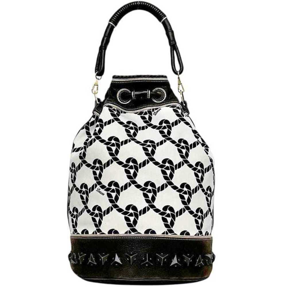 Loewe Bucket Bag, Brown and White, 347.80.008, Canvas Leather, 060703 LOEWE